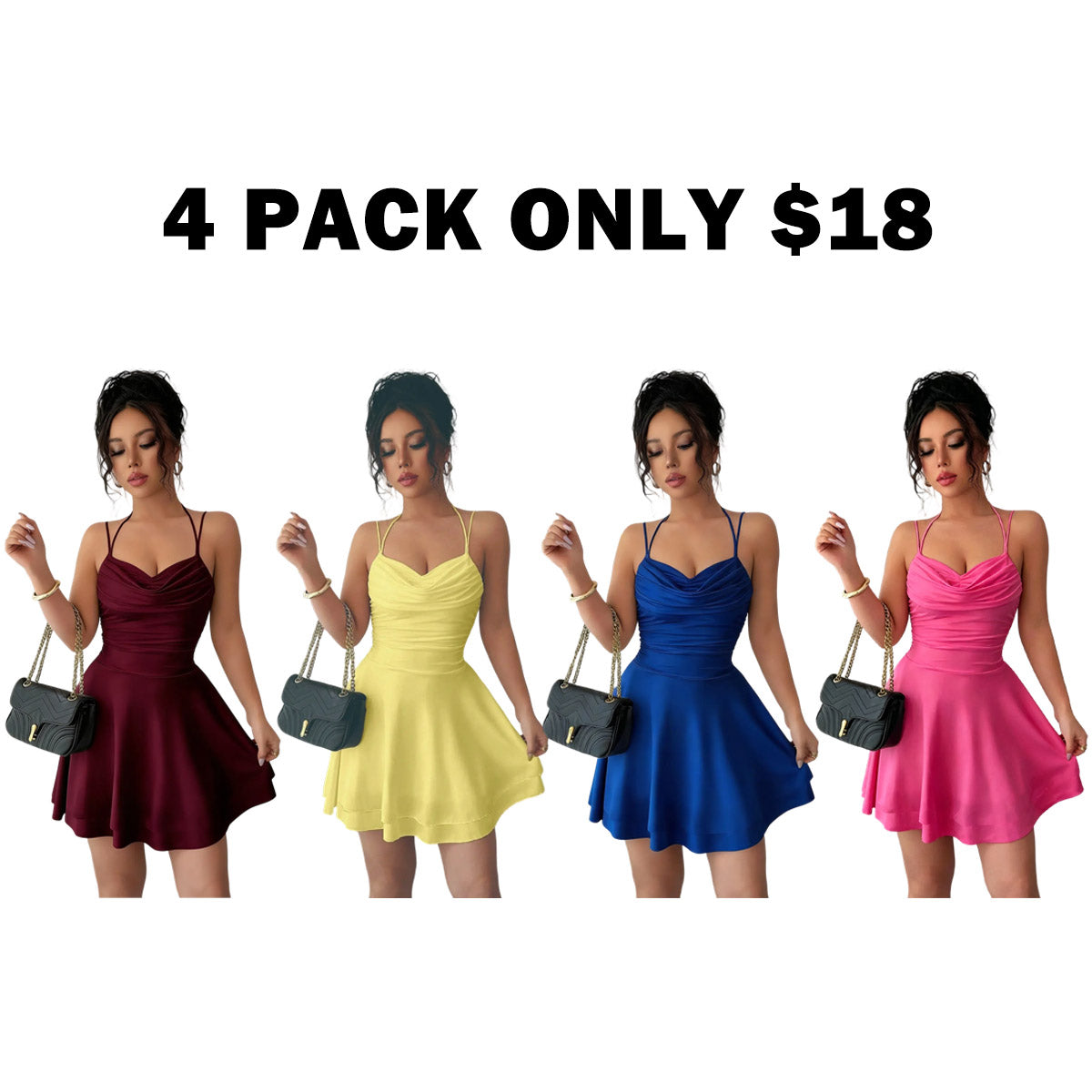 French Style Sexy Slim-Fitting Ruched Dress