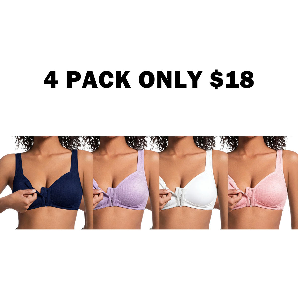 Adjustable Front Closure Push-Up Bra
