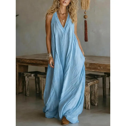 Casual Sleeveless Hollow Holiday Jumpsuit