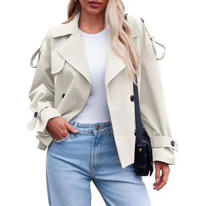 Womens Cropped Trench Coat