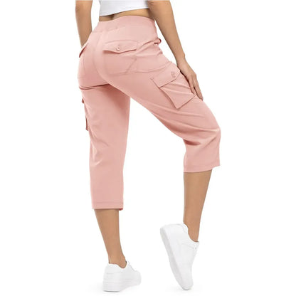 Women's Lightweight Capris Hiking Pants 6 Pockets