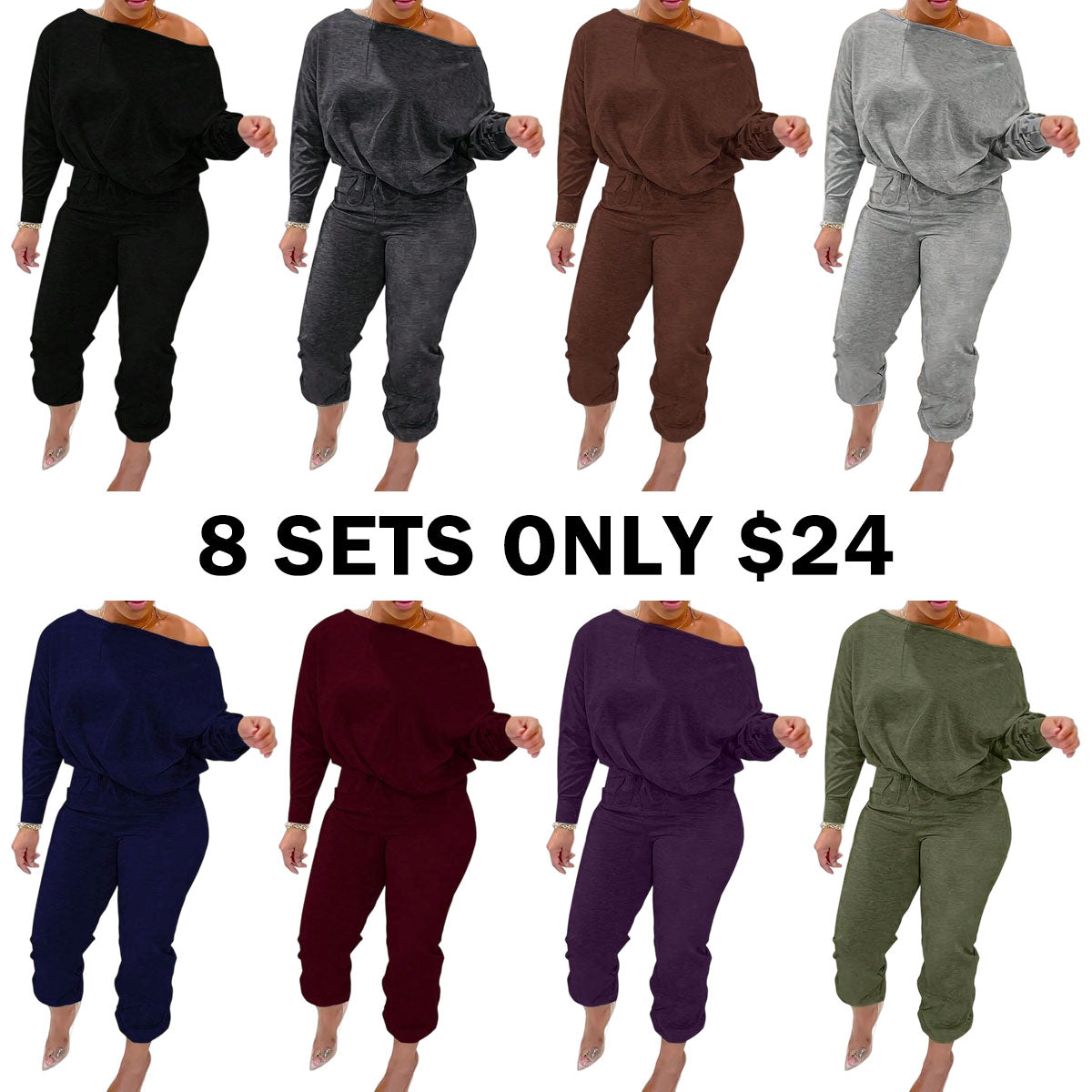 One Shoulder Two-Piece Set