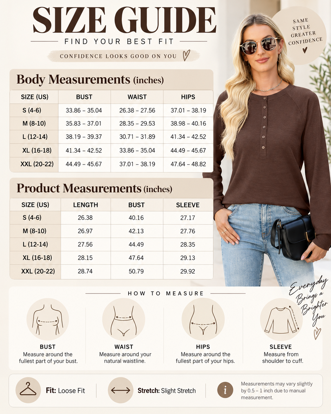 Women's Waffle Knit Henley Top Long Sleeve Shirts