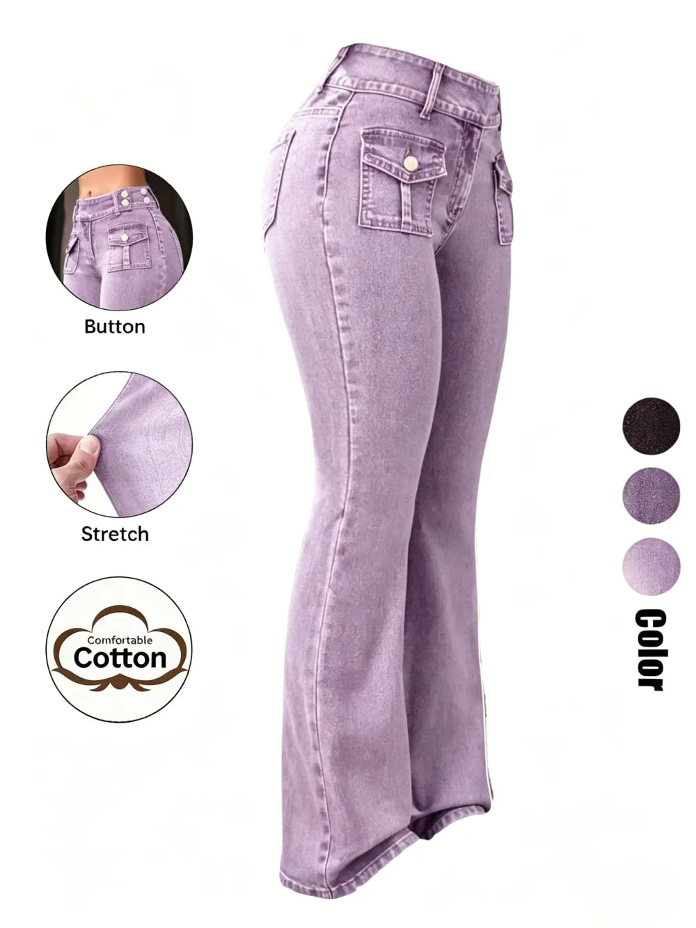 Women's Pocket Stretchy Jeans