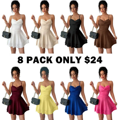 French Style Sexy Slim-Fitting Ruched Dress