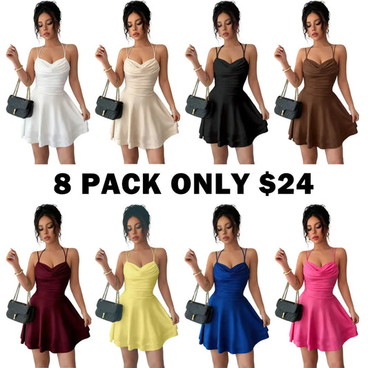 French Style Sexy Slim-Fitting Ruched Dress
