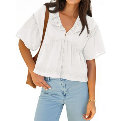 Women's Cropped Babydoll Tops