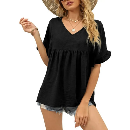 Babydoll Loose Fit Peplum Tops