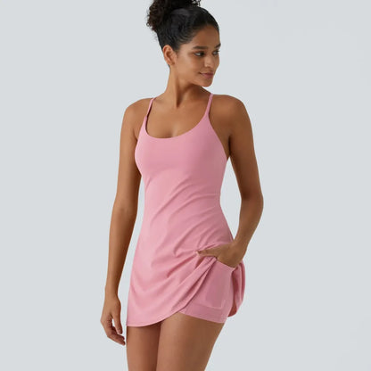 Softlyzero Plush Backless Active Dress-Easy Peezy