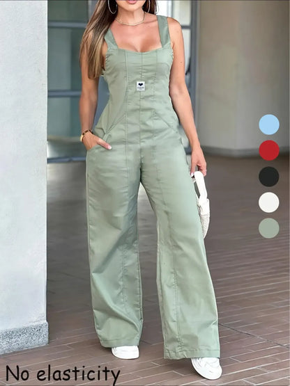 Women's Sleeveless Overalls
