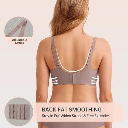 Women Wireless Seamless Bras Deep V No Underwire Push Up Bras