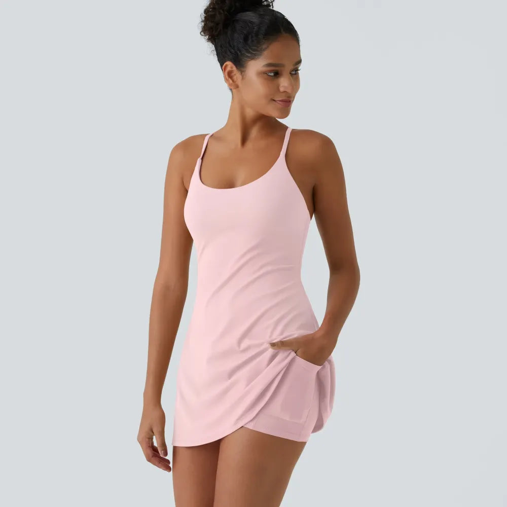 Softlyzero Plush Backless Active Dress-Easy Peezy