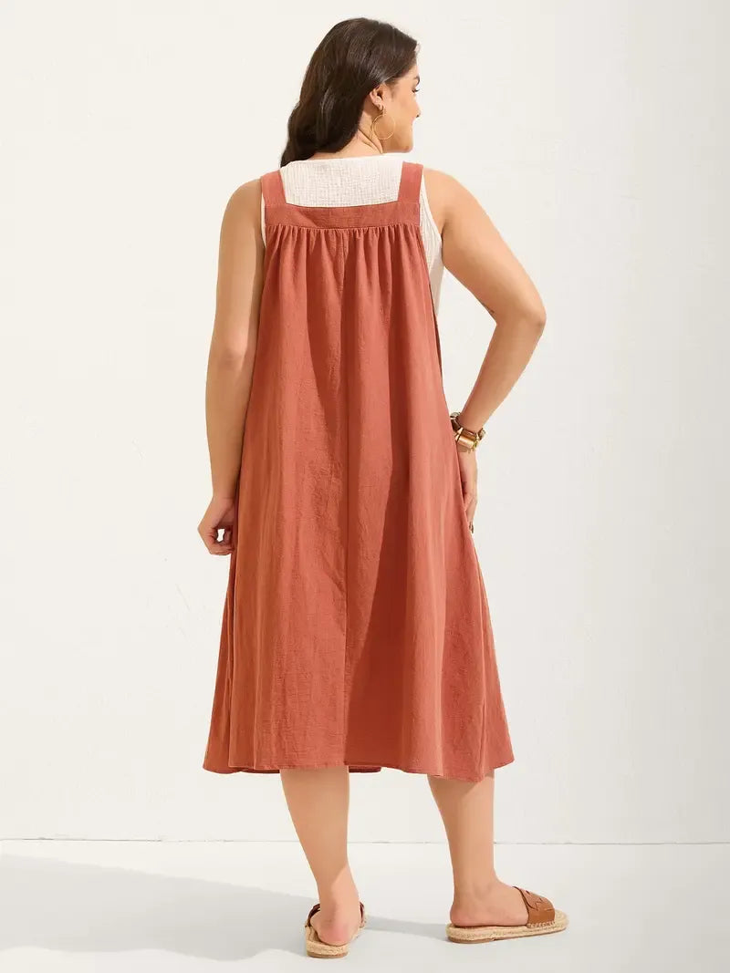 Cotton Pinafore Overall Dress