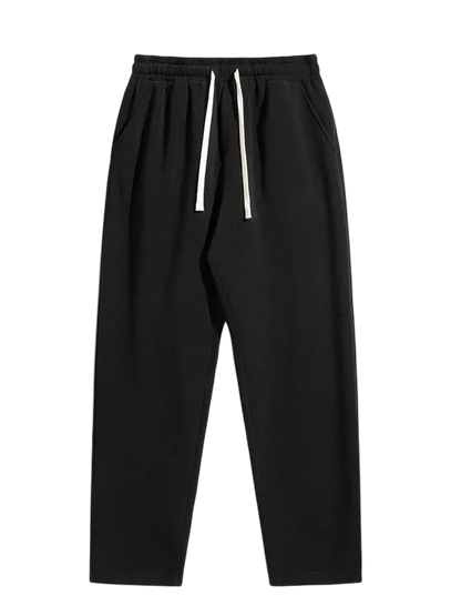 Men's Regular Fit Solid Drawstring Waist Sweatpants
