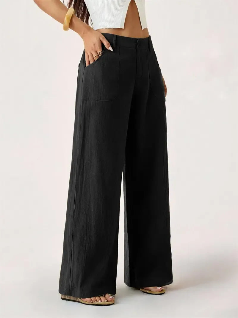 Women's Classical Linen Palazzo Pants
