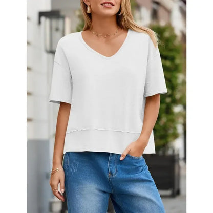 Womens Summer V Neck T Shirts