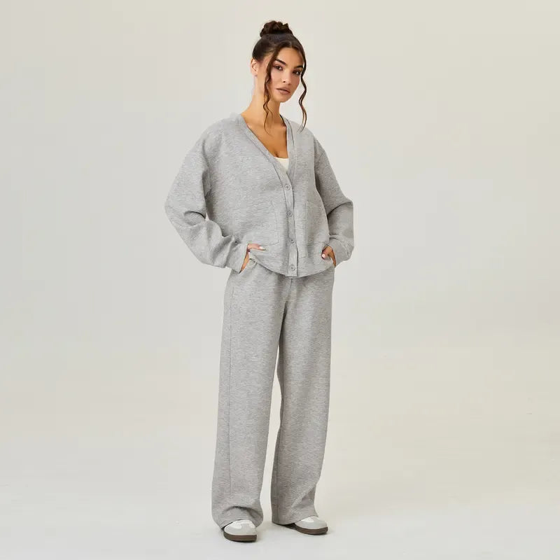 Women's Slouchy Solid Color Soft Two Piece Set
