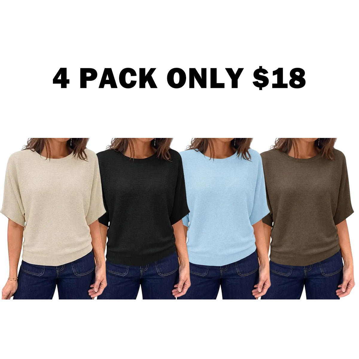 Boat Neck Lightweight Loose Fitting Knit Tops