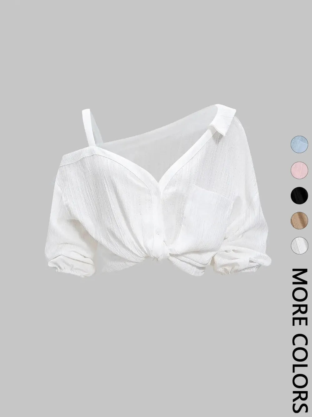 Women's Asymmetric Neckline Cold Shoulder Blouse