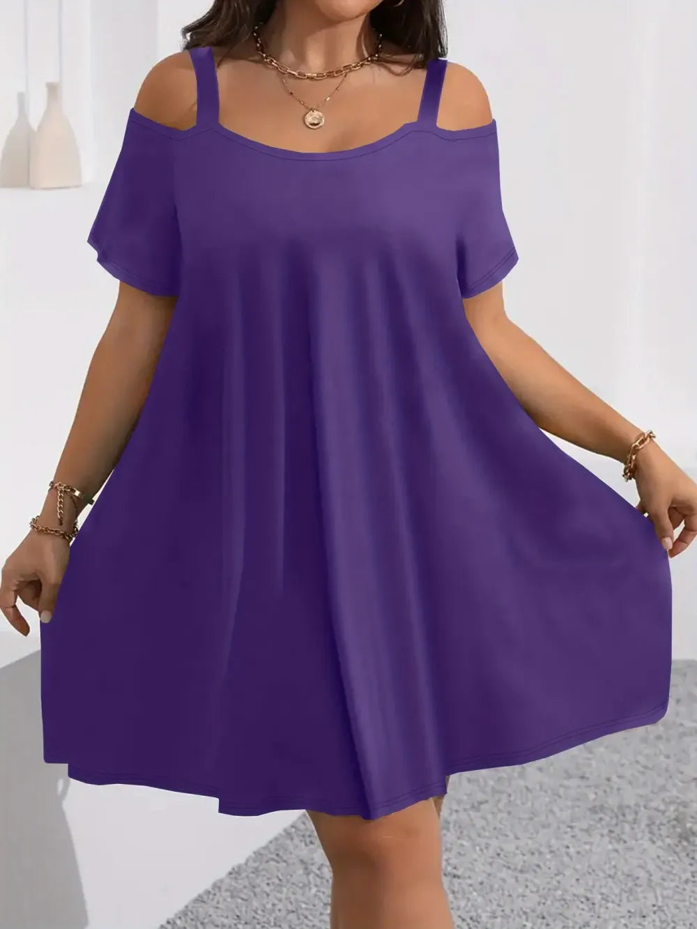 Plus Size Women's Casual Midi Dress