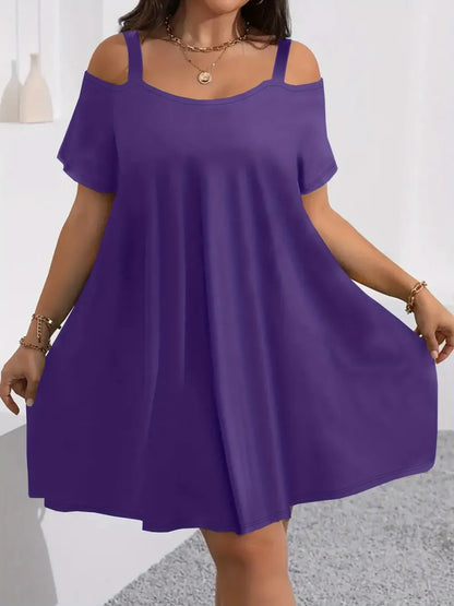 Plus Size Women's Casual Midi Dress