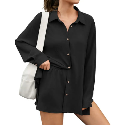 Women’s Gauze Shirt & Shorts Set