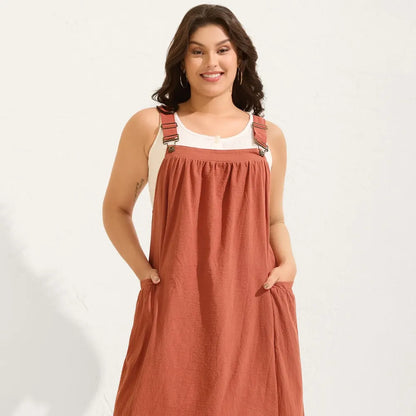 Cotton Pinafore Overall Dress