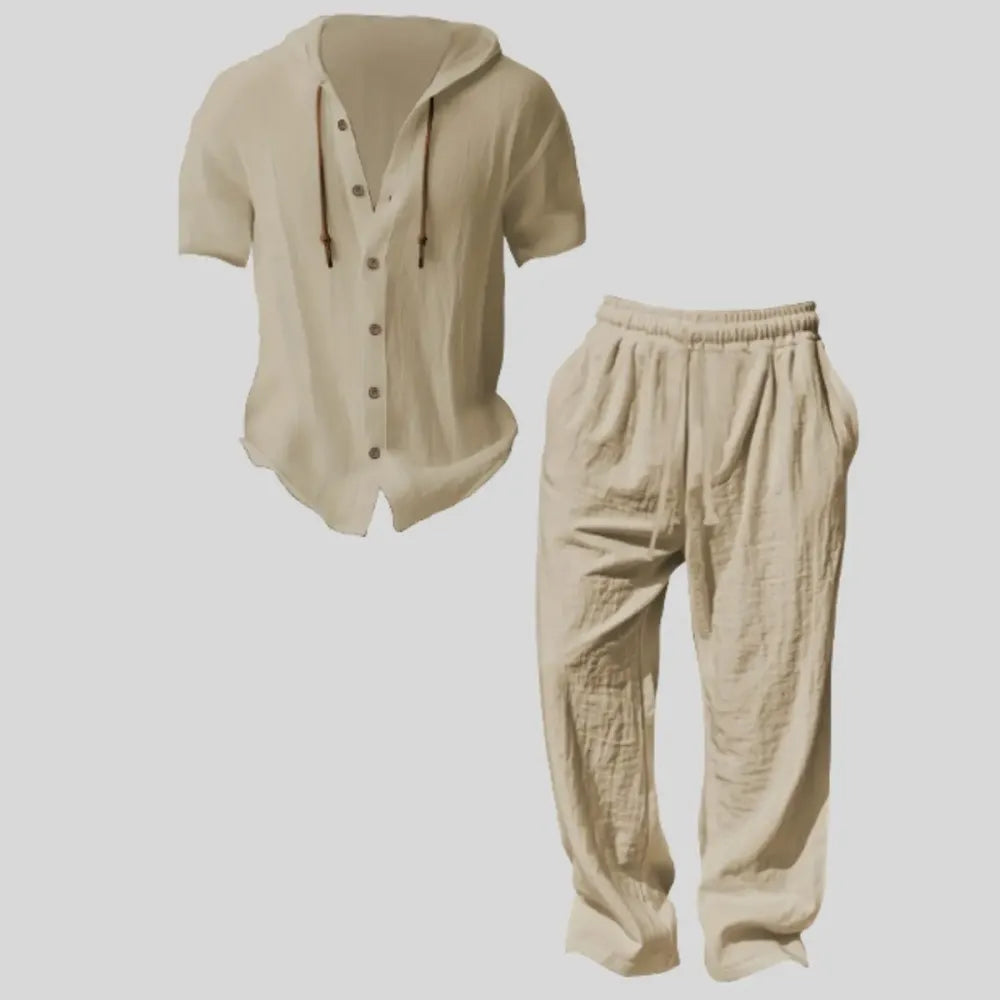 Men’s lightweight two-piece set with a hood