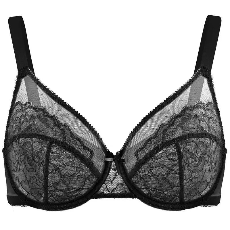 Enchante Floral Lace Plus Size Full Coverage Bra