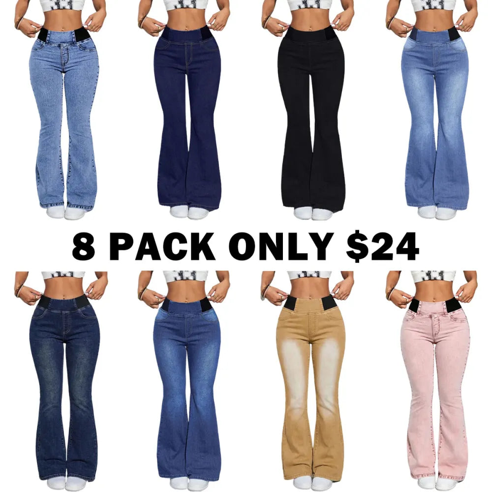 Y2K 2026 Women's Back Shirred Jeans