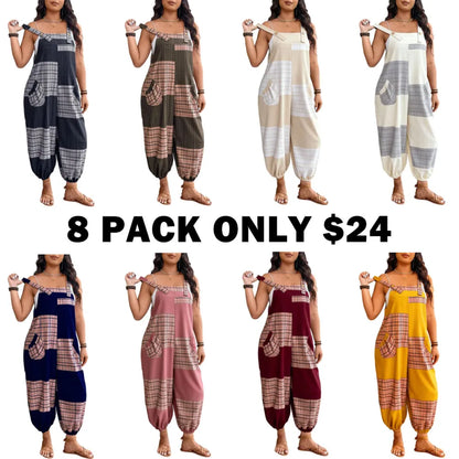 Plus Size Jumpsuit, Casual Comfy Sleeveless Jumpsuit