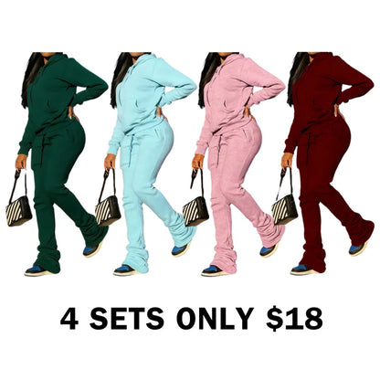 Womens Sweatshirt 2 Piece Pants Set