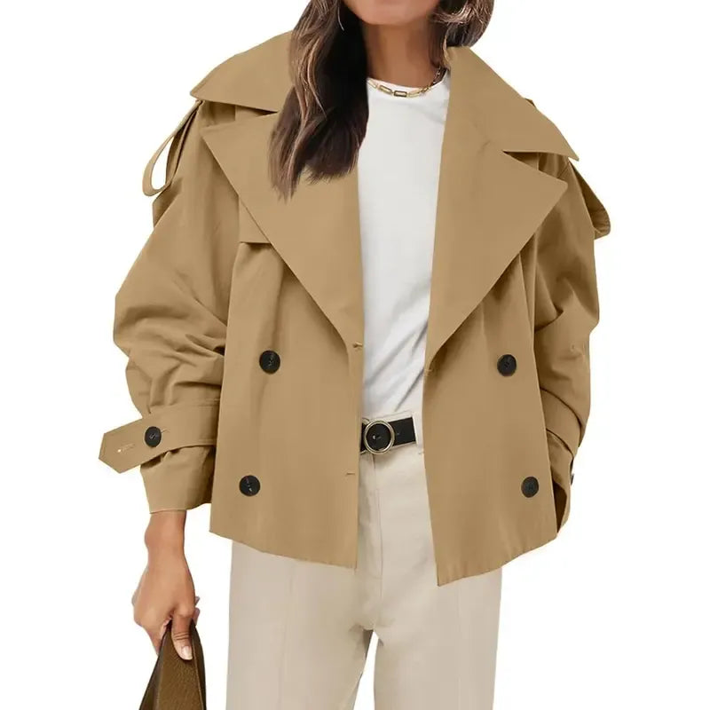 Womens Cropped Trench Coat