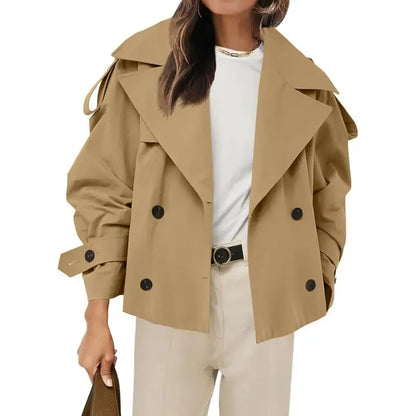 Womens Cropped Trench Coat