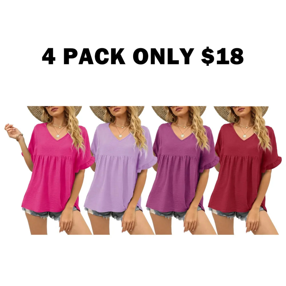 Babydoll Loose Fit Peplum Tops