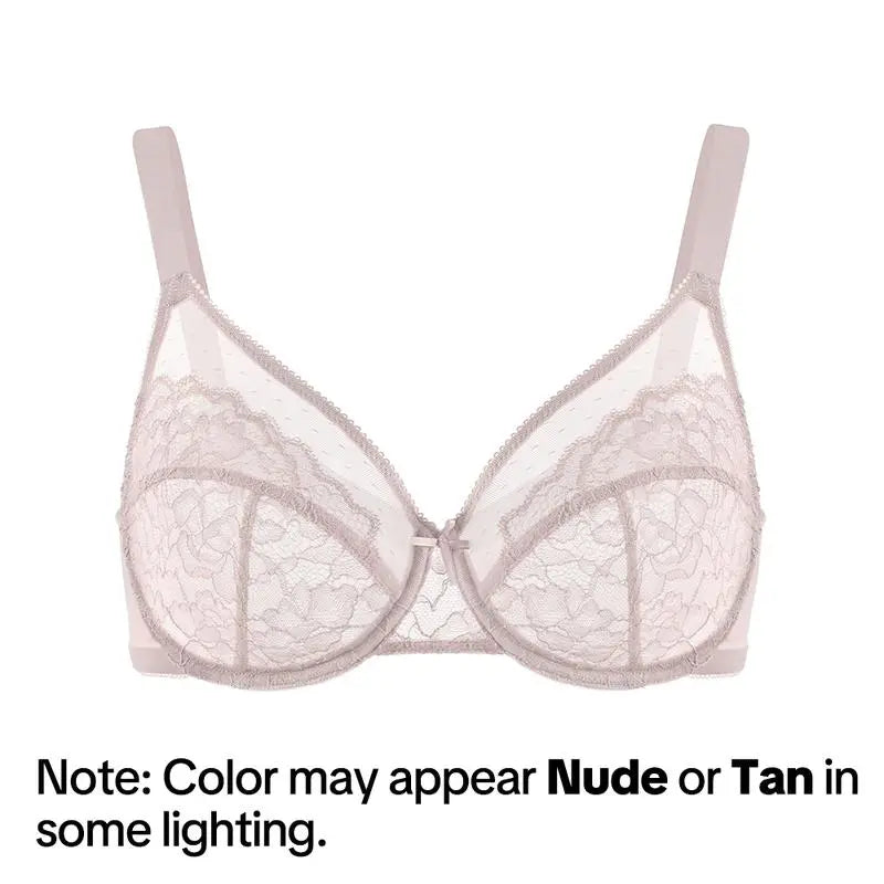 Enchante Floral Lace Plus Size Full Coverage Bra