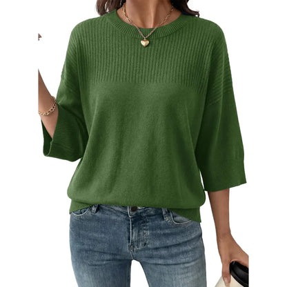 Women‘s Half Sleeve Casual Oversized Trendy Sweaters