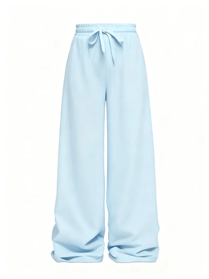 Solid Color Drawstring Pants