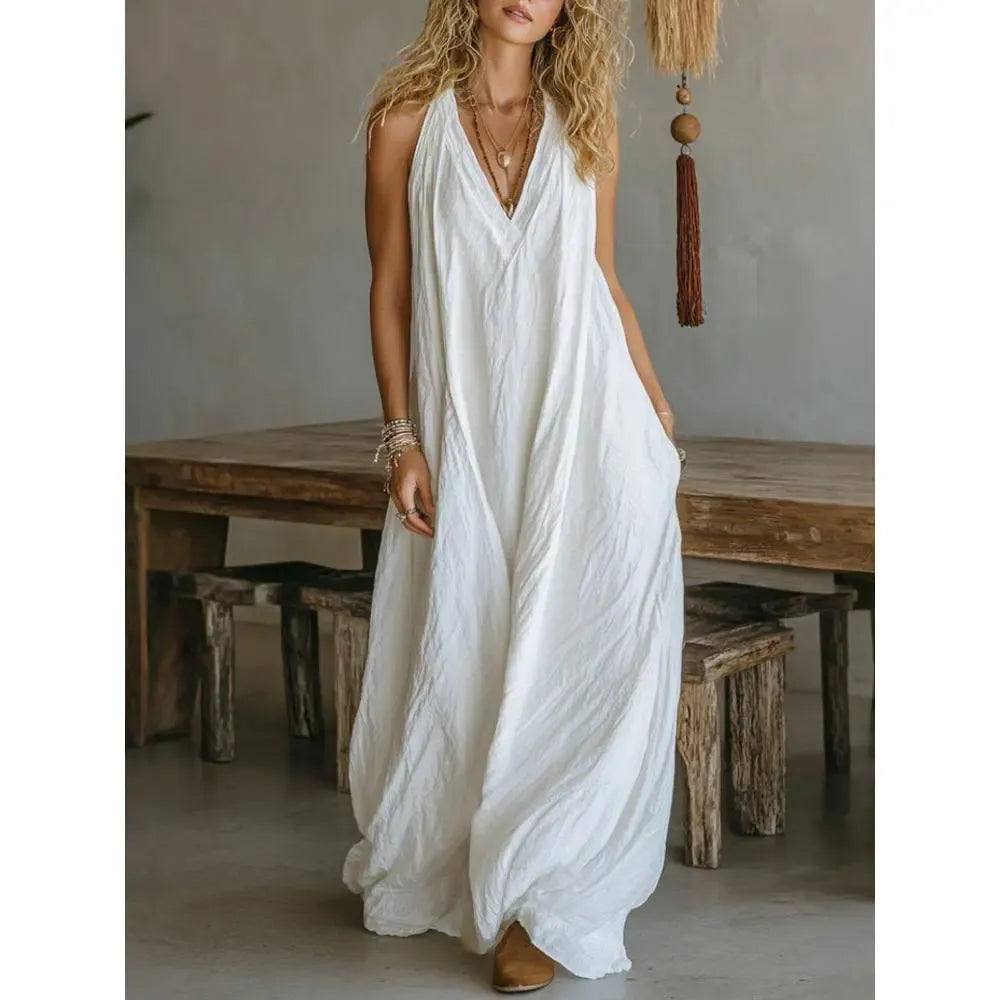 Casual Sleeveless Hollow Holiday Jumpsuit