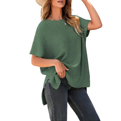 Oversized Cozy Ribbed Knit Top
