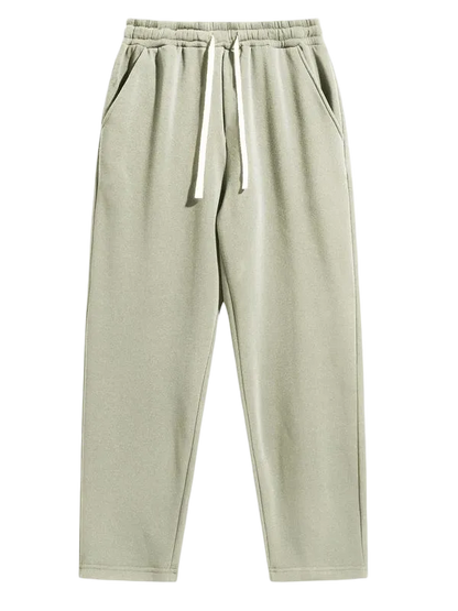 Men's Regular Fit Solid Drawstring Waist Sweatpants