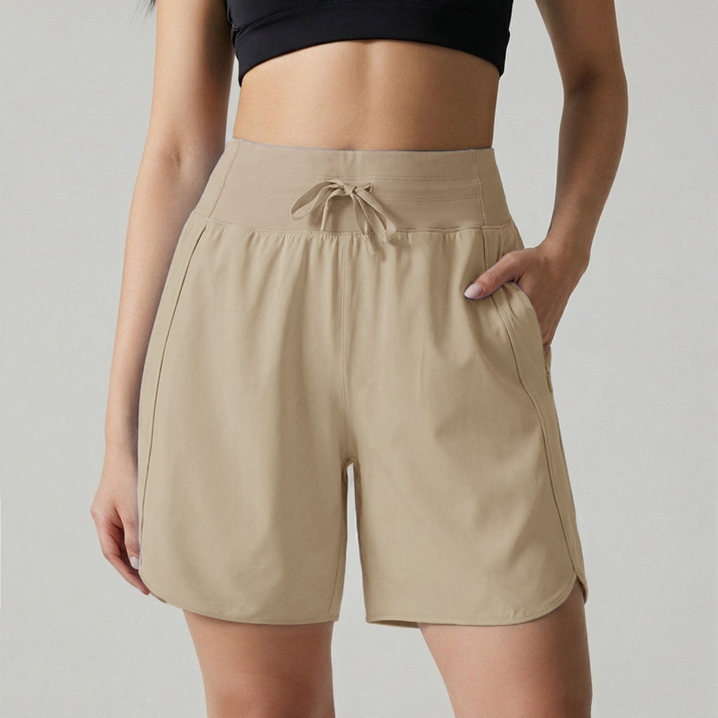 ⏰Hot Sale Women's Active Athletic Long Running High Wasistband Shorts