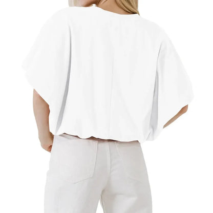 Women's Summer Crewneck Crop Tops