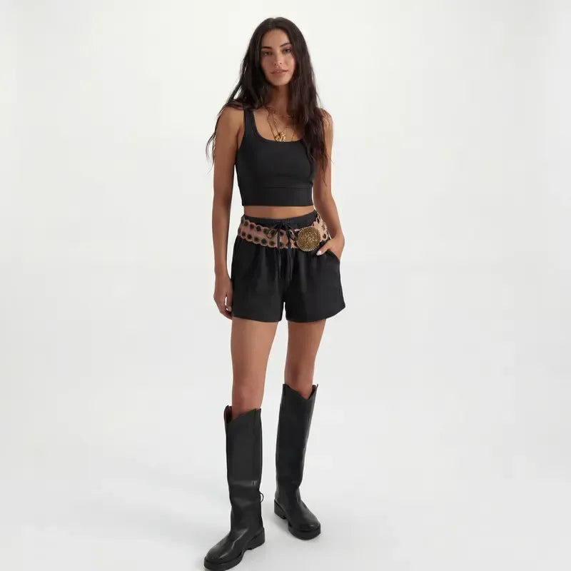 Women's 2-Piece Chic Fade Craft Casual Acid Wash Matching Set