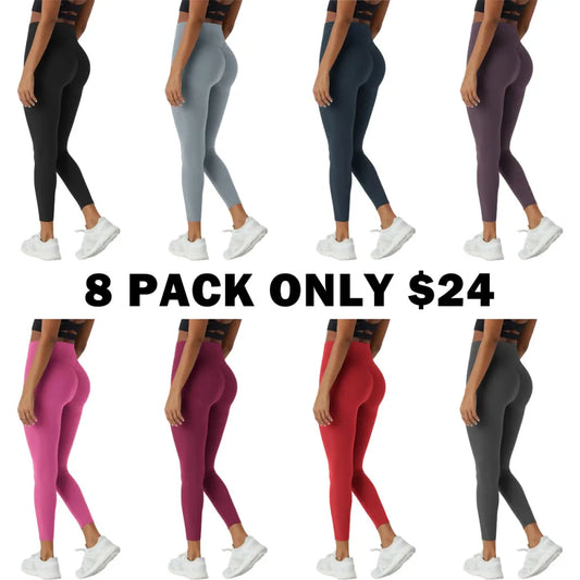 High Waisted Scrunch Butt Lifting Tummy Control Pocket Shaping Training Leggings