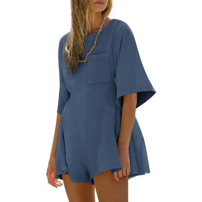 Summer Casual Loose Jumpsuits with Pocket