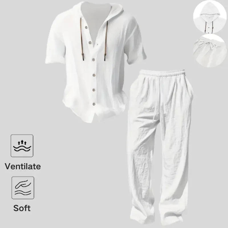 Men’s lightweight two-piece set with a hood