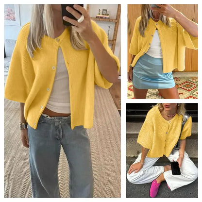 Women's Short Sleeve Cardigan