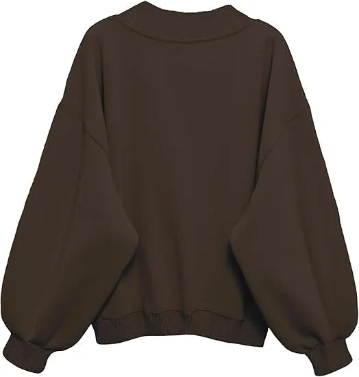 V Neck Oversize Sweatshirts
