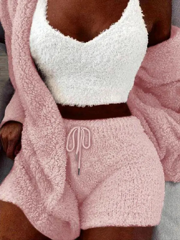 Plush Three-piece Pyjama Set